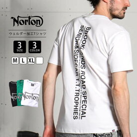 【送料無料】Norton ファッション 服 ノートン Tシャツ 半袖 ロゴT ウェルダー加工 バイク バイカー 232N1008 0209