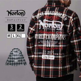 【送料無料】Norton ファッション 服 ノートン ネルシャツ チェックシャツ ヘビー ネルチェック シャツ 233N1500B 0209