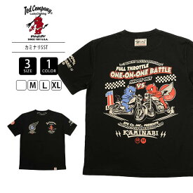 【ラスト1点】TEDMAN テッドマン メンズ トップス 半袖 Tシャツ エフ商会 TDKMT-17 ミリタリー アメカジ カジュアル 半袖トップス グラフィックTシャツ ビンテージ感 バイカー