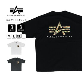 ALPHA INDUSTRIES アルファ インダストリーズ メンズ 半袖 Tシャツ ユーティリティ ポケット付きTシャツ TC1619 カモ カモフラ 0510