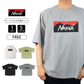 【新色入荷】NANGA ナンガ Tシャツ 半袖 ECO HYBRID エコハイブリッド ボックスロゴ ルーズ フィットティー NW2311-1G209 0413