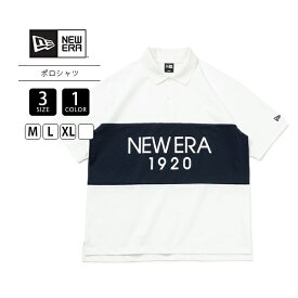 ニューエラ NEW ERA メンズ トップス 半袖 ポロシャツ オーバーサイズ Panel Plo オフホワイト ネイビー 14121840 0621
