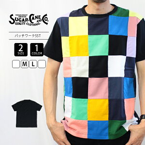 �V���K�[�P�[�� SUGAR CANE T�V���c ���� PATCH WORK WORK T-SHIRT �p�b�`���[�N ���f�B�[�X �����Y SC79377 1018