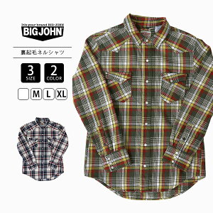 BIG JOHN �r�b�O�W���� �����Y ���� �V���c HEAVY COTTON FLANNEL WESTERN SHIRT �l���V���c �E�F�X�^���V���c MS006WE 0207