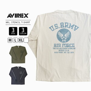 AVIREX ArbNX Y  TVc N[ MIL. STENCIL T-SHIRT US ARMY AIR FORCE 7834230015 0207