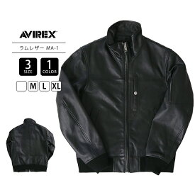 AVIREX アビレックス メンズ アウター レザージャケット スタンドカラー STAND LEATHER MA-1 MOD JACKET 7835150007 0502