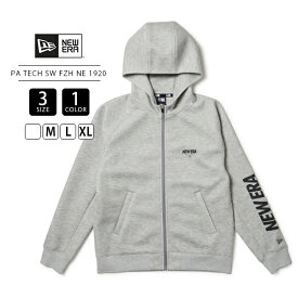 NEWERA ニューエラ メンズ トップス 長袖 パーカー スウェット ジップアップパーカー 袖ロゴ 軽量 ラグラン Tech Sweat Full-Zip Hoodie グレー 14674793