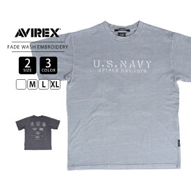 AVIREX アビレックス メンズ トップス 半袖 Tシャツ 50周年 Anniversary Item 記念デザイン TOPGUN FADE WASH EMB ユーズド感 ヴィンテージ感 7835134024