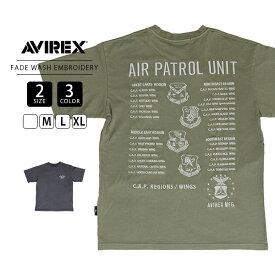 AVIREX アビレックス メンズ トップス 半袖 Tシャツ 50周年 Anniversary Item 記念デザイン 同色刺繍 FADE WASH EMB ユーズド感 ヴィンテージ感 7835134023