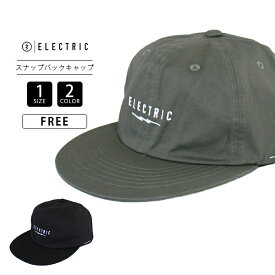 ELECTRIC エレクトリック メンズ 小物 帽子 キャップ 6パネルキャップ アンダーボルト ツイルキャップ チャコールグレー ブラック つば真っ直ぐ E25SC02 0808