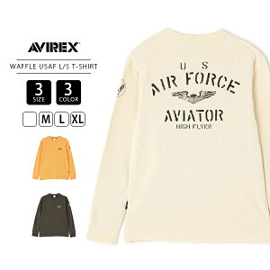 AVIREX ArbNX Y gbvX  TVc T HONEYCOMB WAFFLE USAF L/S T-SHIRT N[ btn btT XeV 7835230030