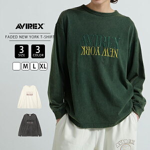 AVIREX ArbNX fB[X gbvX  TVc T N[lbN FADED NEW YORK T-SHIRT h?  􂢉H re[W 7835230601