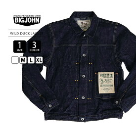BIG JOHN ビッグジョン メンズ アウター デニム Gジャン デニムジャケット GR LABEL WILD DUCK JACKET ワイルドダックジャケット サステナブル M6012RC セットアップ ワイルドダック グリーンレーベル