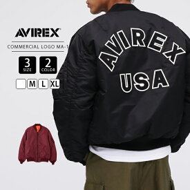 AVIREX アビレックス メンズアウター ライトアウター MA-1 COMMERCIAL LOGO コマーシャルロゴ ワッペン グリーン エンジ ミリタリー リバーシブル 7835952036