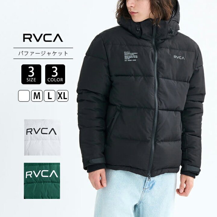 楽天市場】RVCA ルーカ メンズ アウター BLACK RPINT PUFFER JKT パフ 