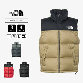 The North Face ノースフェイス メンズ ライトアウター ダウンベスト Nupse ヌプシベスト リップストップナイロン 撥水加工 定番アイテム 無地 ロゴ ND92557 レイヤード 重ね着 ジップベスト ジップアップ 防寒 防風
