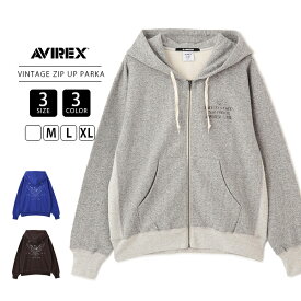 AVIREX アビレックス 50周年 50th Anniversary メンズ トップス パーカー ジップアップパーカー 背面プリント ステンシル風 ミリタリー 7835231008