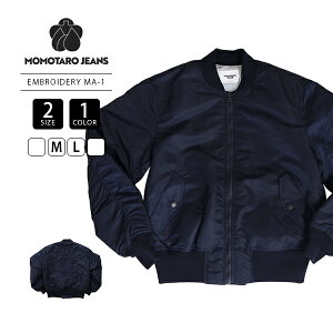 �����Y�W�[���Y MOMOTARO JEANS �����Y �A�E�^�[ EMBROIDERY MA-1�l�C�r�[ �w�ʎh�J���� �q�~ ���� � �L�W �~���X�y�b�N �~���^���[ �A���J�W MMOT6311