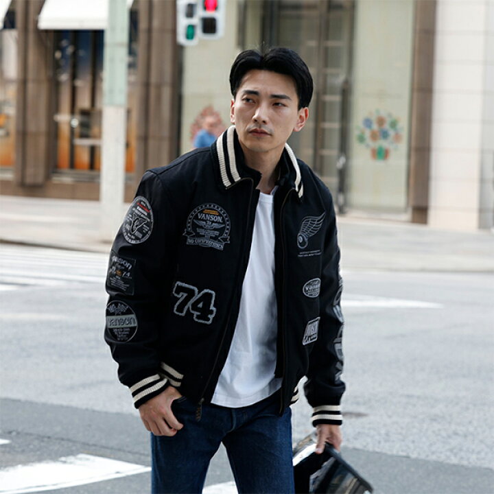 楽天市場】VANSON ヴァンソン アウター アワードジャケット スタジャン 