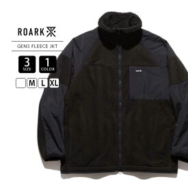 ROARK ロアーク メンズ アウター ジャケット GEN3 FLEECE コーデュラナイロン 切替え ボア フリースジャケット グレー ブラック スタンドカラー RJJ1160