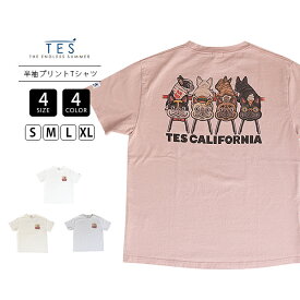 The Endress Summer TES テス ユニセックス 半袖 Tシャツ 4BUHI BURGER-TEE イラスト フレンチブルドッグ クルーネック ハンバーガー USコットン 26574305