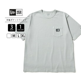NEW ERA ニューエラ ユニセックス トップス 半袖 Tシャツ GARMENT DYE CT TEE WPATCH ポケT ボックスロゴ クルーネック グレー ビンテージ感 14856684