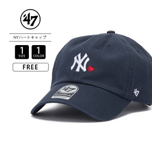 47 �t�@�b�V���� ���� �X�q �L���b�v ���j�Z�b�N�X CLEAN UP �t�����g �h�J 47 MLB MINI HEART NY ���S�L���b�v �t���[�T�C�Y �l�C�r�[ �J�W���A�� 14920413