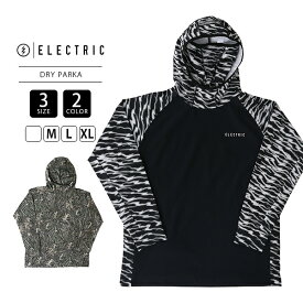 ELECTRIC エレクトリック メンズ DRY RAGLAN HOOD ドライタッチ ラグラン フーディー パーカー 接触冷感 UVカット 吸水速乾 夏用 日焼け対策 カモフラ E26SU04
