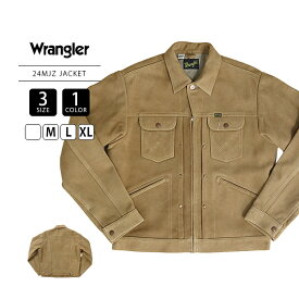 Wrangler ラングラー メンズ アウター 24MJZ GOAT SUEDE LEATHER ジップジャケット WM4024 キャメル ゴートスエード レザージャケット トラッカー WM4024-445
