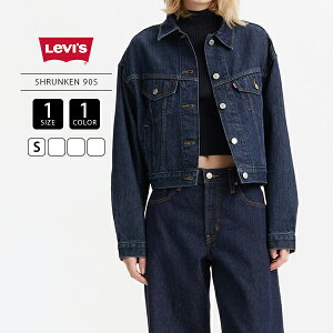 LEVI'S ���[�o�C�X ���f�B�[�X �g���b�J�[�W���P�b�g SHRUNKEN 90'S �N���b�v�h�� �f�j���W���P�b�g G�W���� �_�[�N�C���f�B�S ���B���e�[�W�� A9155-0000