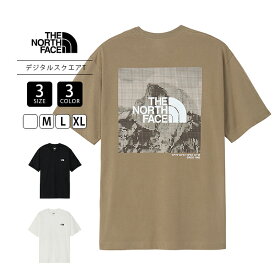 The North Face ノースフェイス トップス 半袖 Tシャツ ショートスリーブ ハーフドーム デジタルスクエア ロゴティー 背面プリント ピクセルアート NT32657