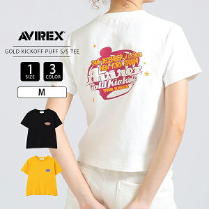 AVIREX �A�r���b�N�X ���f�B�[�X �g�b�v�X ���� GOLD KICKOFF PUFF PRINT T-SHIRT �w�ʃ��S �V���[�g�� ���C�v�����g ���o�[�v�����g �X�g���[�g 7836135604