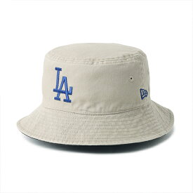 NEW ERA ニューエラ ハット バケットハット リバーシブル ブラック アイボリー MLB LA ドジャース シンプル 綿 通年 スポーティ ストリート カジュアル 14744772
