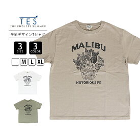 TES テス 半袖 Tシャツ クルーネック プリントTシャツ 半袖 NOTORIOUS FB FINGER PUPPET フレンチブルドッグ フレブル イラスト 指人形 26574322