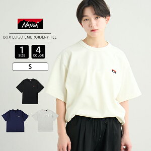NANGA �i���K T�V���c ���� ���n �����|�C���g ECO HYBRID BOX LOGO EMBROIDERY TEE �{�b�N�X���S �h���イ �V���v�� �N���[�l�b�N S�T�C�Y NW2411-1G804-1