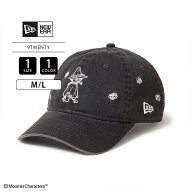 NEW ERA ニューエラ キャップ 帽子 9TWENTY Moomin Flower スナフキン イタリアンウォッシュ ブラック 洗…