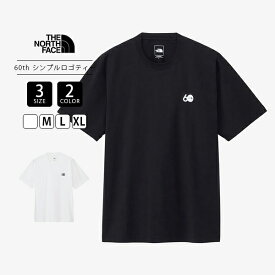 THE NORTH FACE ノースフェイス ユニセックス トップス 半袖 Tシャツ ロゴT 60th シンプル ミニマル デザイン 綿100％ 速乾性 ハーフドーム ロゴ NT82641 FlashDry 速乾 吸汗速乾 レギュラーフィット クルーネック アウトドア カジュア