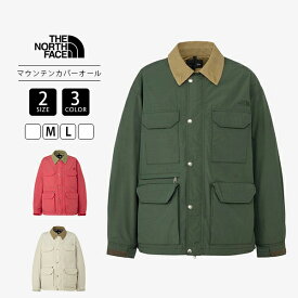 THE NORTH FACE ノースフェイス メンズ マウンテンカバーオール アウター ワークジャケット はっ水加工 ナイロン ポケット多数 襟 コーデュロイ NP72535