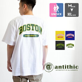 【 antithic アンチシック 】 カレッジ ロゴ プリント S/S Tシャツ 2222-506JNS / JEANS STATION オリジナル 半袖 丸首 クルーネック プリントt リラックスフィット ビッグT オーバーサイズ メンズ レディース ユニセックス 22SS/