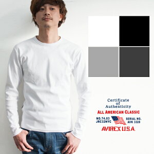 AVIREX ArbNX DAILY RIB L/S CREW NECK T-SHIRT/u  N[lbN TVc fC[EFA 617395 / 6153481 /  T TVc eR Xgb` fC[EFA ABbNX Y avirex 