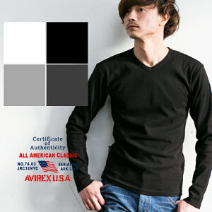 AVIREX ArbNX DAILY RIB L/S V-NECK T-SHIRT u  VlbN TVc fC[EFA 617394 / 6153480 /  OX[u T TVc eR Xgb` ABbNX Y avirex tVc 