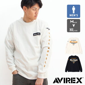AVIREX ArbNX  TVc GuC_[ U u[GWF LONG SLEEVE T-SHIRT EMBROIDERY THE BLUE ANGELS 783-4130010 7834130010 / ABbNX TVc T gbvX Jbg\[ Y ~