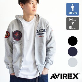 AVIREX アビレックス ロングスリーブ ジップアップ パーカー ダスト デビルス LONG SLEEVE ZIP PARKA DUST DEVILS 783-3931012 7833931012 / アヴィレックス パーカー スウェット ジップパーカ トップス メンズ レディース 秋冬 2024SS