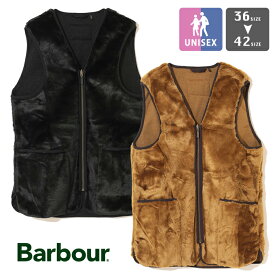 【 Barbour バブアー 】 フロントジップ ファー ライナー ベスト スリム フィット 232MLI0035 793-3955019 / ファーライナー ファーベスト インナーベスト メンズ レディース ユニセックス 防寒 2023AW