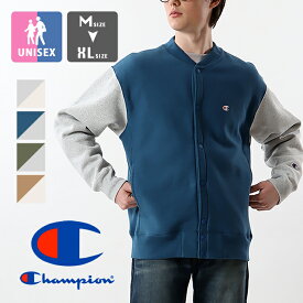 【SALE!!】 【 Champion チャンピオン 】 REVERSE WEAVE リバースウィーブ スウェット スナップ ジャケット C3-W013 / スエット ブルゾン スタジャン カーディガン 裏起毛 袖切替 ワンポイント スナップボタン メンズ レディース ユニセックス 22AW ※/