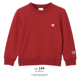 【SALE!!】 【 Champion チャンピオン 】 キッズ クルーネックスウェットシャツ CK-Y001 / ユニセックス 男の子 女の子 sweat プルオーバー ワンポイント 定番 CK-Y001EC