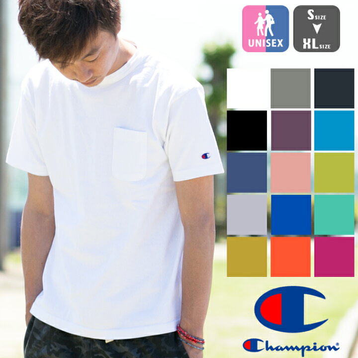 楽天市場】【 Champion チャンピオン】 T1011 ポケット付き ヘビー 
