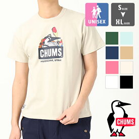 【 CHUMS チャムス 】 River Guide Booby T-Shirt リバーガイド ブービー 半袖 Tシャツ CH01-2158 / チャムス Tシャツ 半袖 丸首 クルーネック プリントT ブービーバード イラスト chums tシャツ 40周年記念 リンクコーデ メンズ レディース ユニセックス 23SUMMER