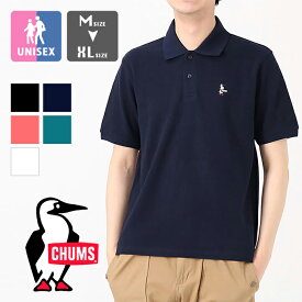 【 CHUMS チャムス 】 Booby Polo Shirt ブービー S/S ポロシャツ CH02-1190 / 半袖 鹿の子 ワンポイント シンプル メンズ レディース ユニセックス 23SUMMER/