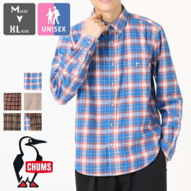 【 CHUMS チャムス 】 Plaid Nel Shirt チェックネルシャツ CH02-1202 /ユニセックス チェックシャツ ネルシャツ ボタンダウンシャツ メンズ レディース ch02-1202 CH02-1202EC 2023AW